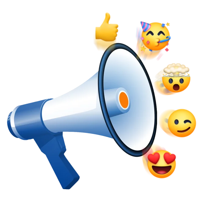 un mégaphone symbolise l'annonce d'une ouverture exceptionnelle